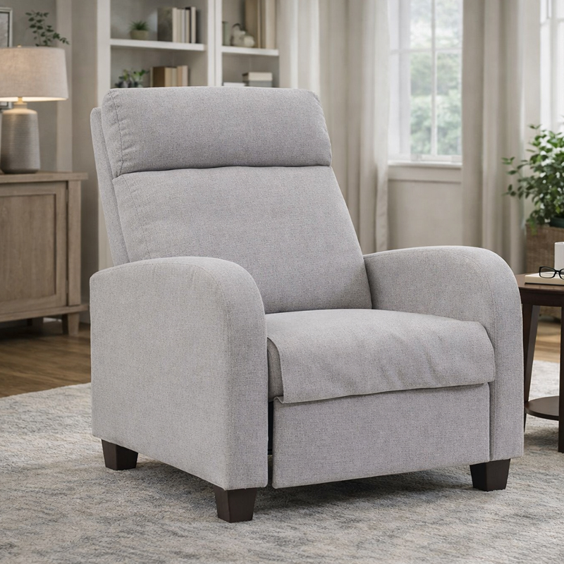Posti a sedere per home theater con supporto lombare Poltrona reclinabile push-back in spugna ad alta densità imbottita per soggiorno
