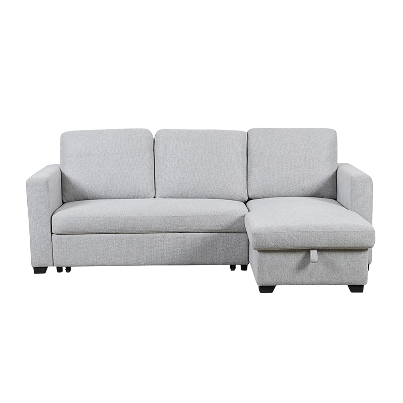 Divano letto componibile reversibile con chaise longue contenitore
